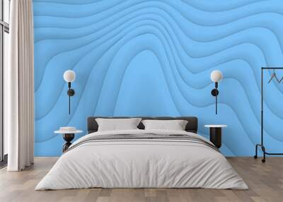 Abstract Blue Vector Modern Dynamic Wavy Blue Background Wall mural