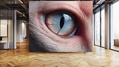 Closeup of intimidating sphynx cat eye Generative AI Wall mural