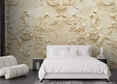 Dark beige drawing paper, ornate pattern with empty copy space Generative Ai  Wall mural