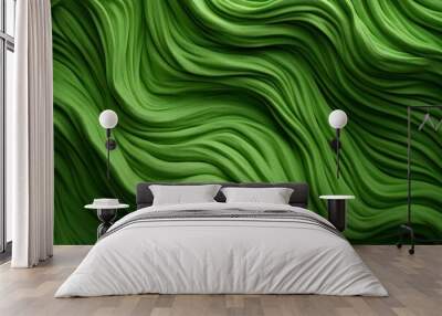 Soft wave elegant nature green texture Generative AI Wall mural