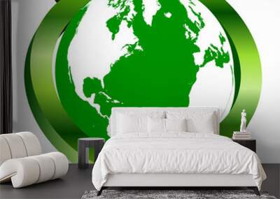 Vector globe Wall mural