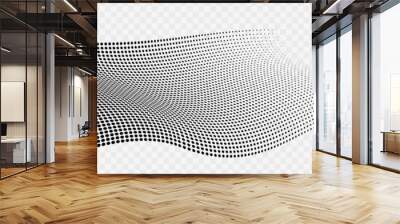 Warped Halftone Gradient Background Design Element Wall mural