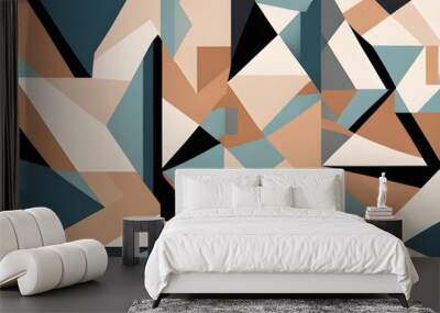 Colorful geometric irregular square background Wall mural