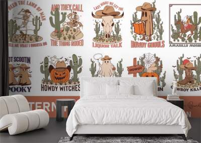 Western Halloween  Sublimation Bundle Wall mural