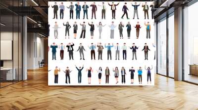 Business people Concept illustrations. Mega set. 
Male and female business character on isolated white background.  Wall mural