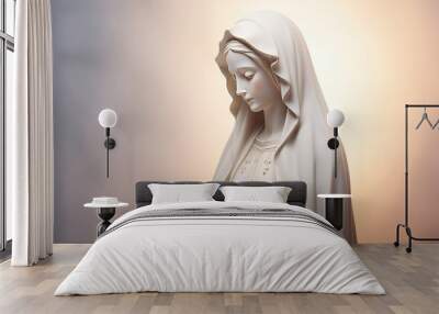 Virgin Mary, Mother of Jesus Christ. Cristianity, faith, religion concept Wall mural