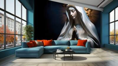 Virgin Mary, Mother of Jesus Christ. Cristianity, faith, religion concept Wall mural