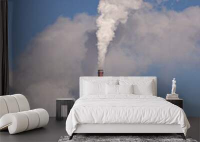 smoke from a chimney Wall mural