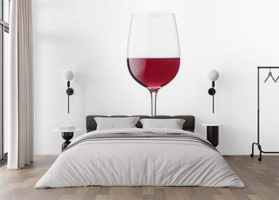 Glass of red wine isolated on white background Wall mural