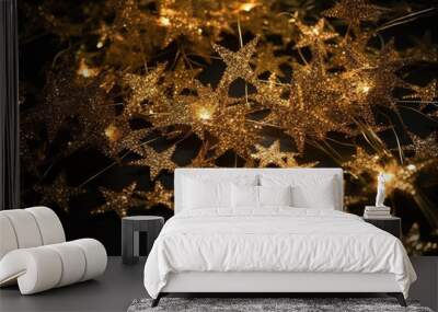 gold stars background Wall mural