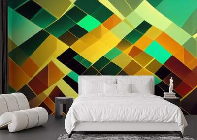 abstract background with triangles, modern geometric 3d mosaic graphics lowpoly template as backdrop abstract background with polygons squares and lines pattern for presentation  Wall mural