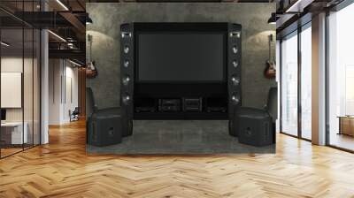 Modern living room home cinema Wall mural