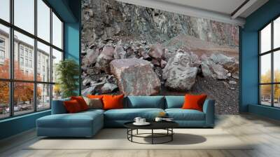 View into a quarry mine for porphyry rocks. Wall mural