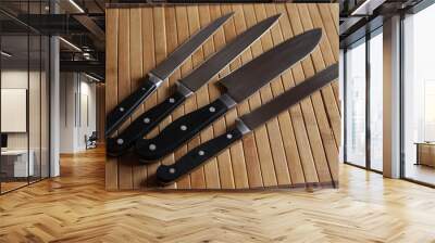 still life, cutlery, 4 knives Wall mural