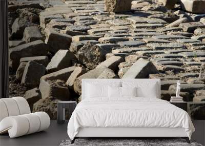 Cobblestone pavement Wall mural