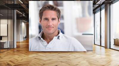 Portrait of a man alone, indoor Wall mural