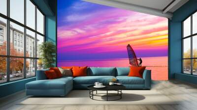 Windsurfing Sunset Wall mural