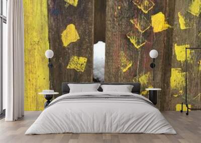 Bemalte Holzwand Wall mural