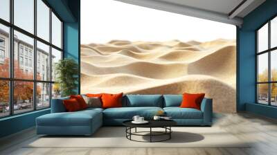 Textured Sand Dunes with White Background Wall mural