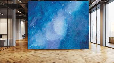 abstract blue watercolor space background  Wall mural