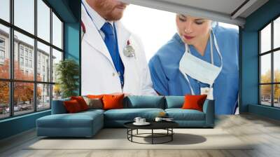 two health care professionals Wall mural