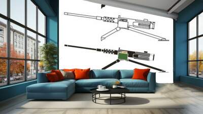 Machine gun M2 WWII, USA Wall mural