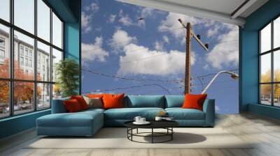 Light Post Sky Wall mural