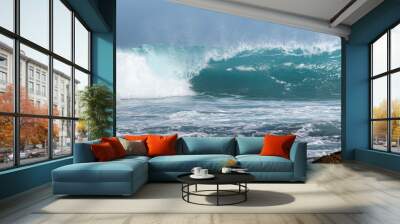 waves crashing on rocks Wall mural