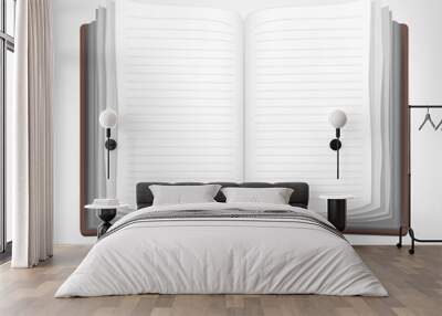 open empty book isolated object Wall mural