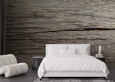 Dark wood texture background surface with old natural pattern. Rough, uneven. Copy space. top view Wall mural