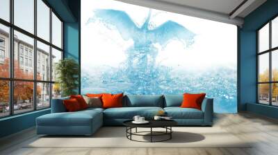 artwork of liquid bird born and fly from water Wall mural