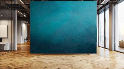 abstract teal and blue textured background with gradient and rough surface ideal for artistic and modern design with copy space Wall mural