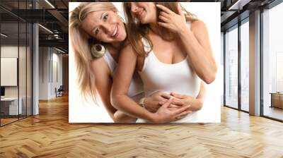 two european women looking on camera Wall mural