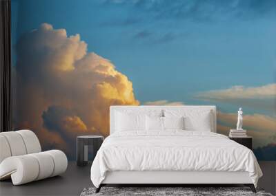 dramatic cloudscape in sky under sunset Wall mural