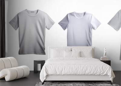 white t-shirts isolated , png file  Wall mural