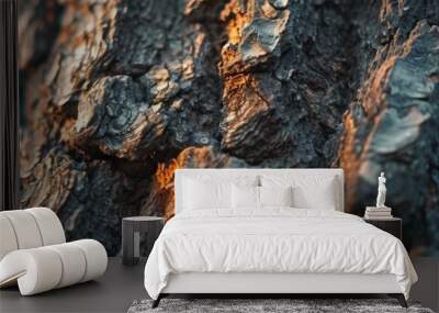 Close up of tree trunk texture Wall mural