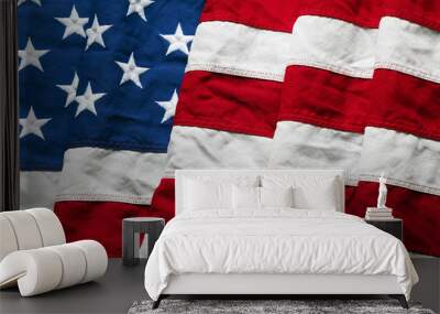 American flag background for Memorial Day or 4th of July Wall mural