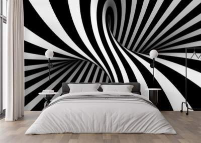 black and white abstract Wall mural