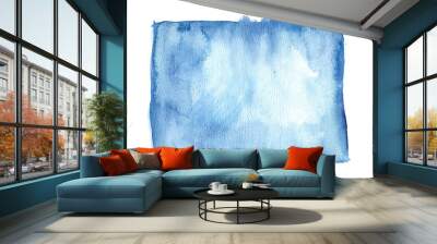 Blue watercolor background Wall mural