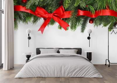 Christmas branches background Wall mural