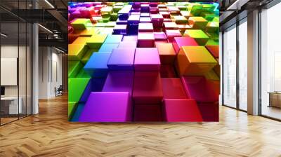 Colorful cubes Wall mural