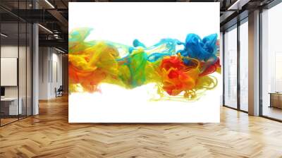 Colorful ink in water Wall mural