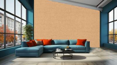 Corrugated cardboard texture. Blank empty cardboard with ridges. Recycled material background. Wall mural