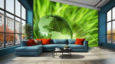 Glass earth in grass Wall mural