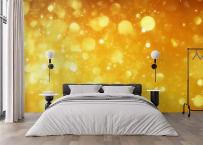 Gold abstract Christmas or New Years background Wall mural