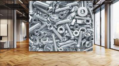 Nuts and bolts background Wall mural