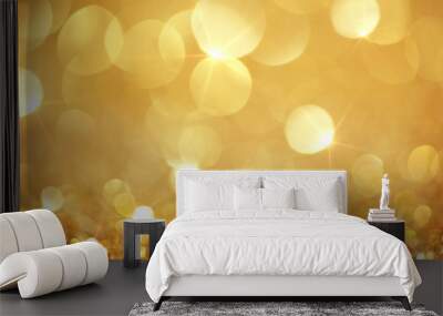 Shiny golden lights Wall mural