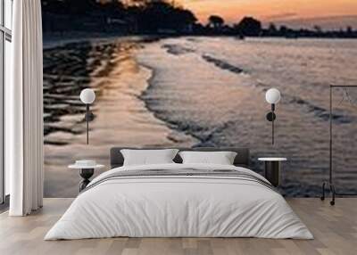 sunset on the beach Wall mural