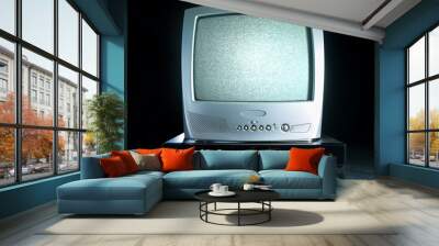 Old TV With Video Recorder Wall mural