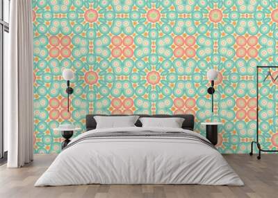 Seamless pattern vintage aesthetic background 2 Wall mural